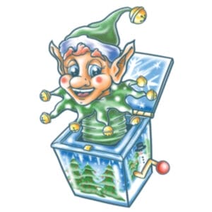 Stocking stuffers Elf Jack in the Box tattoo