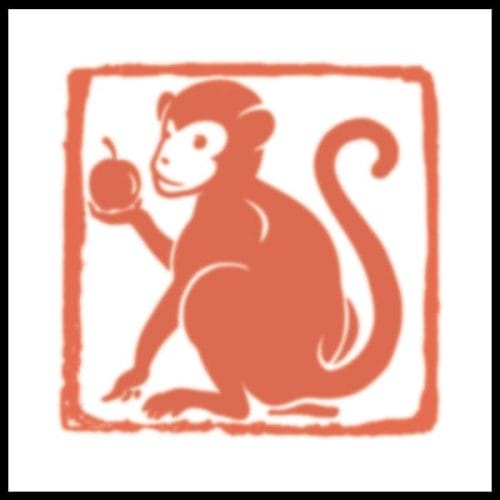 Zodiac Monkey - Temporary Tattoo