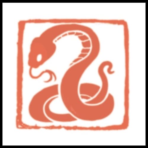 Zodiac Snake - Temporary Tattoo