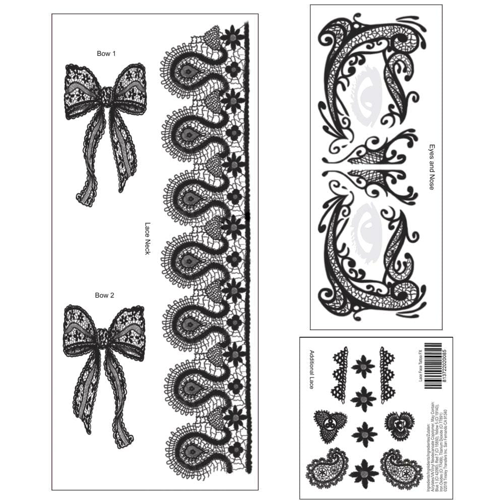 Face - Lace - Temporary Tattoo