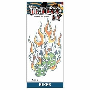 Aces - Biker Temporary Tattoo