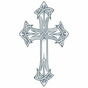 Biker Cross - Temporary Tattoo