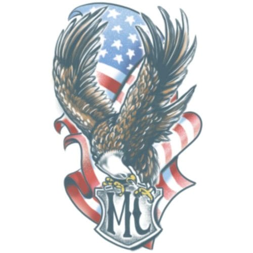MC Eagle - Biker Temporary Tattoo