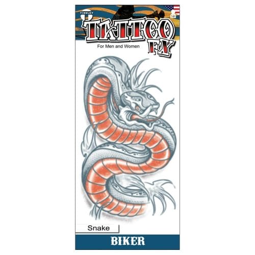 Snake - Biker Temporary Tattoo