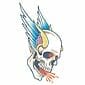 Winged Skull - Biker Temporary Tattoo