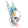 Winged Skull - Biker Temporary Tattoo