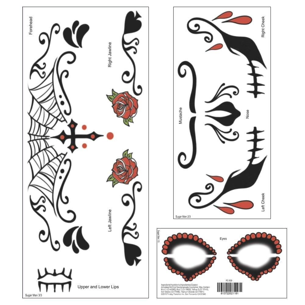 Face - Sugar Man - Temporary Tattoo