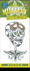 US Air Force Skull - Temporary Tattoo