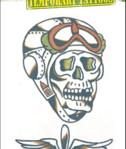 US Air Force Skull - Temporary Tattoo