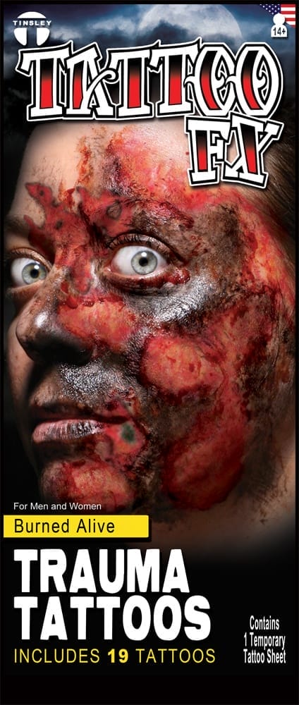 Tinsley Transfers Burned Alive - Temporary Tattoo Burned Alive - Temporary Tattoo