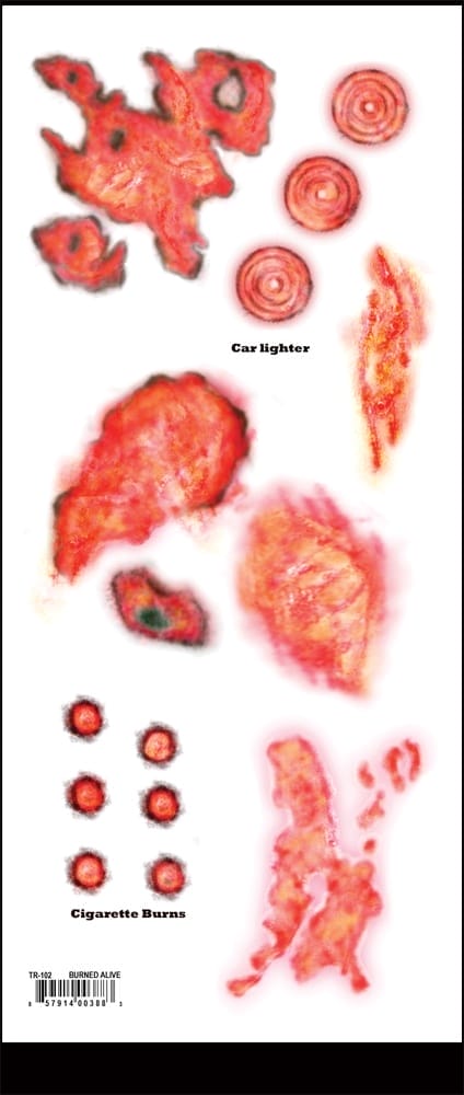 Tinsley Transfers Burned Alive - Temporary Tattoo Burned Alive - Temporary Tattoo