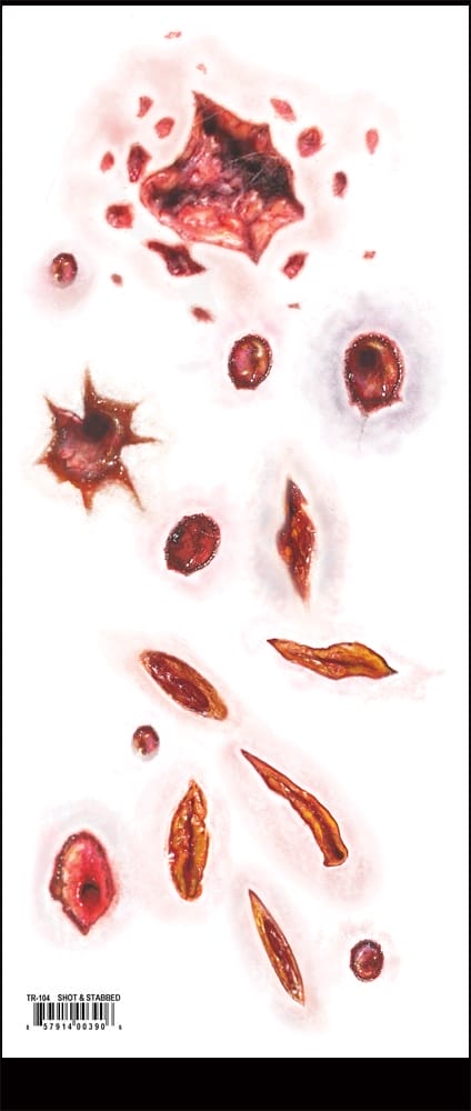 Shot Stabbed - Temporary Tattoo