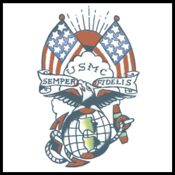 USMC Semper Fidelis - Temporary Tattoo