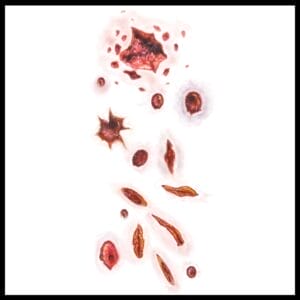 Shot Stabbed - Temporary Tattoo