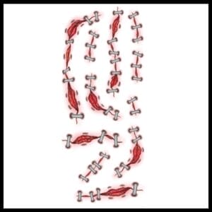 Stapled - Temporary Tattoo