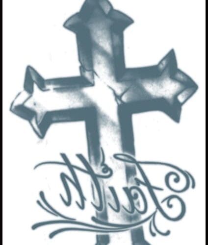 Faith Cross - Temporary Tattoo