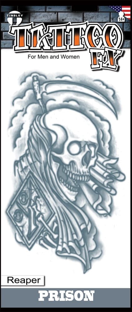 Tinsley Transfers Reaper - Temporary Tattoo Reaper - Temporary Tattoo