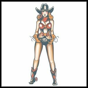 Cowgirl - Temporary Tattoo