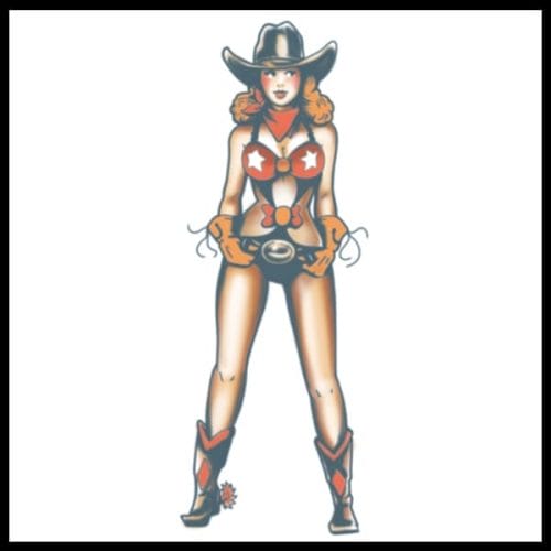 Cowgirl - Temporary Tattoo