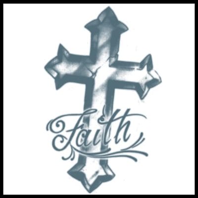 Faith Cross - Temporary Tattoo