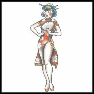 Geisha - Temporary Tattoo