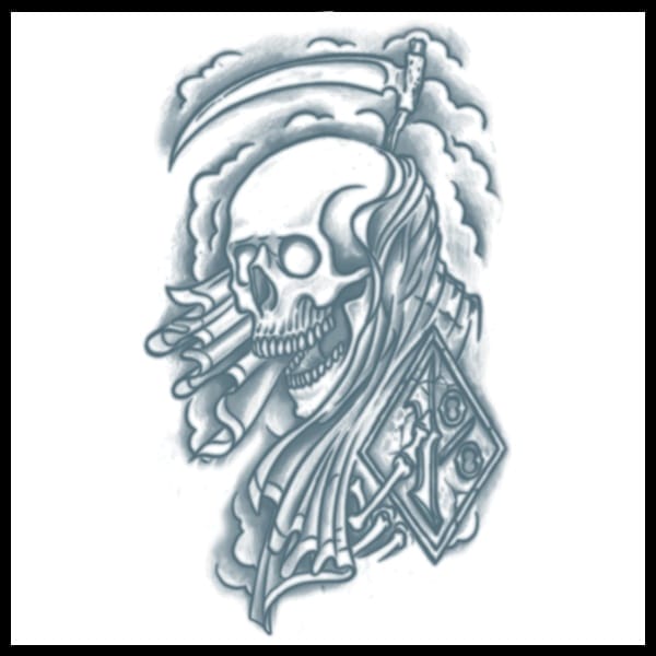 Tinsley Transfers Reaper - Temporary Tattoo Reaper - Temporary Tattoo