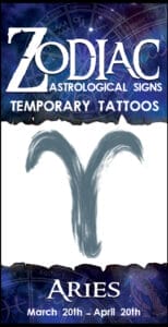 Zodiac Aries - Temporary Tattoo