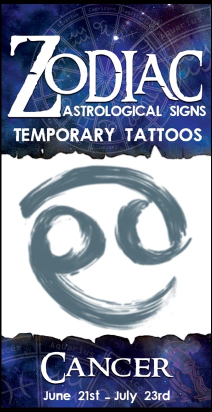 Zodiac Cancer - Temporary Tattoo