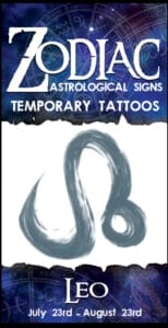 Zodiac Leo - Temporary Tattoo
