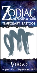Zodiac Virgo - Temporary Tattoo