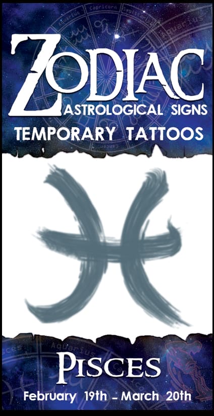 Zodiac Pisces - Temporary Tattoo