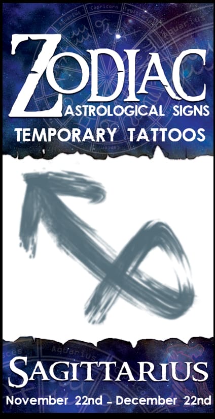 Zodiac Sagittarius - Temporary Tattoo