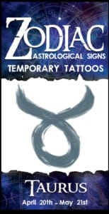 Zodiac Taurus - Temporary Tattoo