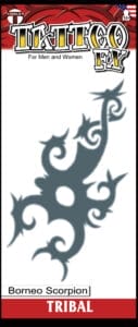 Tribal Borneo Scorpion - Temporary Tattoo