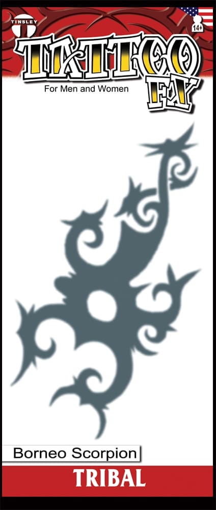 Tribal Borneo Scorpion - Temporary Tattoo