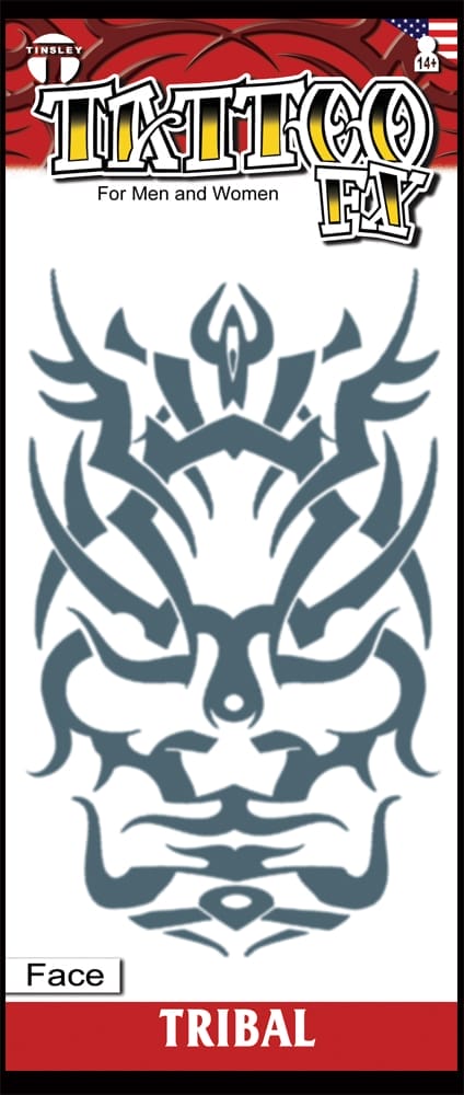 Tribal Face - Temporary Tattoo