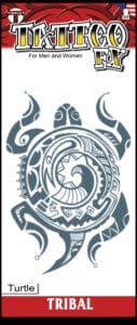 Tribal Turtle - Temporary Tattoo