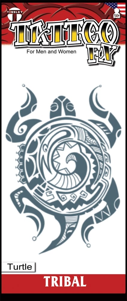 Tribal Turtle - Temporary Tattoo