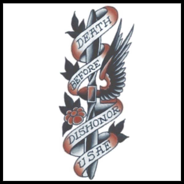 USAF 1940 - Vintage Temporary Tattoo