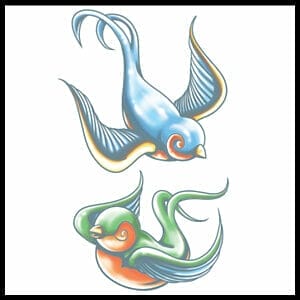 Swallows Temporary Tattoo