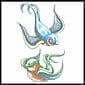 Swallows Temporary Tattoo