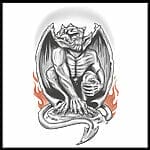 Gargoyle – Temporary Tattoo By Tinsley Transfers