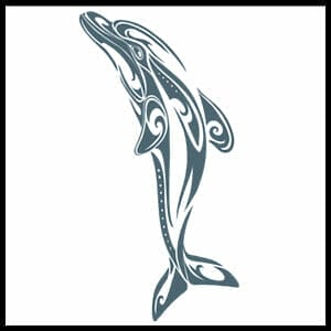 Tribal Dolphin - Temporary Tattoo