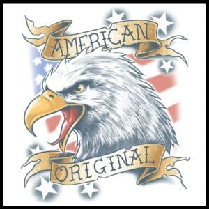 Extra Large American Eagle - Temporary Tattoo