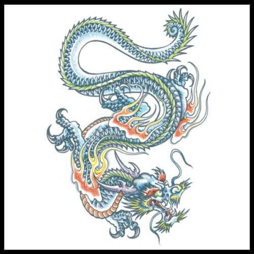 dragon temporary tattoo