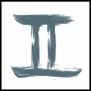 Zodiac Gemini - Temporary Tattoo