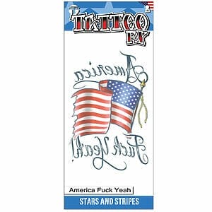 America F@#k Yeah Temporary Tattoo