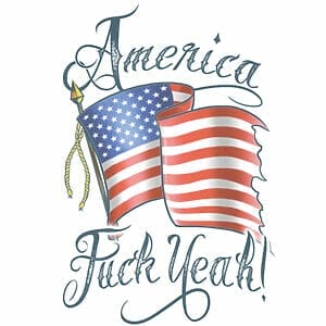 America F@#k Yeah Temporary Tattoo
