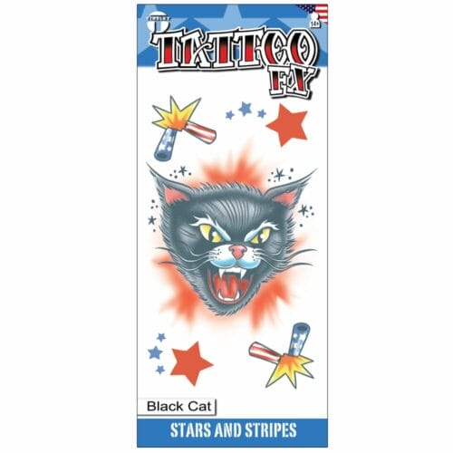 Black Cat Temporary Tattoo
