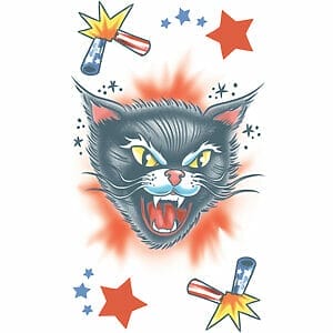 Black Cat Temporary Tattoo